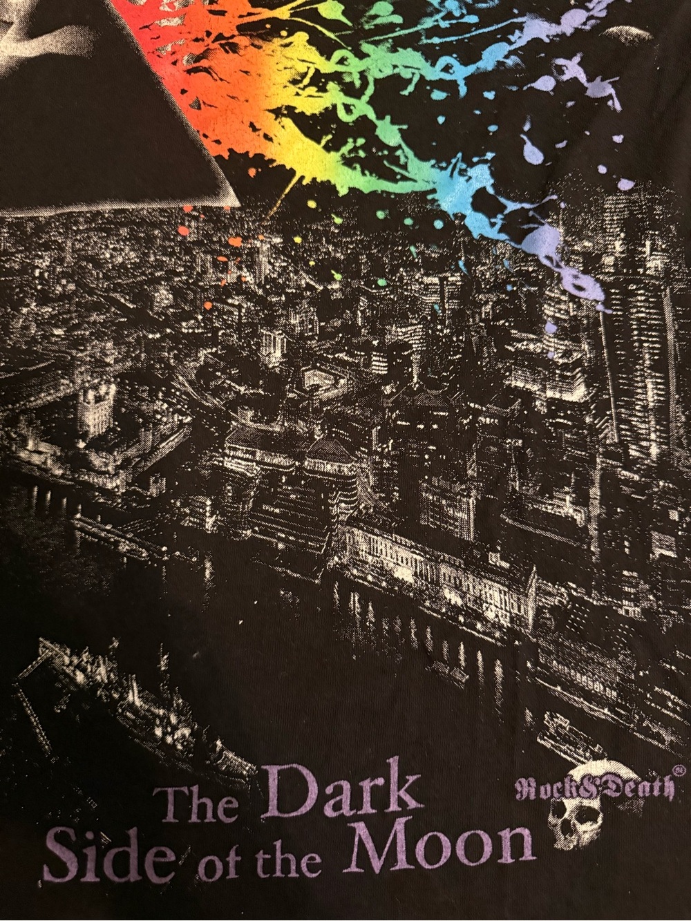 Pink Floyd Black Graphic Short Sleeve Tee - Dark Side of the Moon - Picture 4 of 7